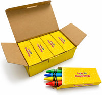 Lucky Art Crayonology bulk crayons, 20 individually wrapped 4-packs of red, yellow, blue and green - view 6