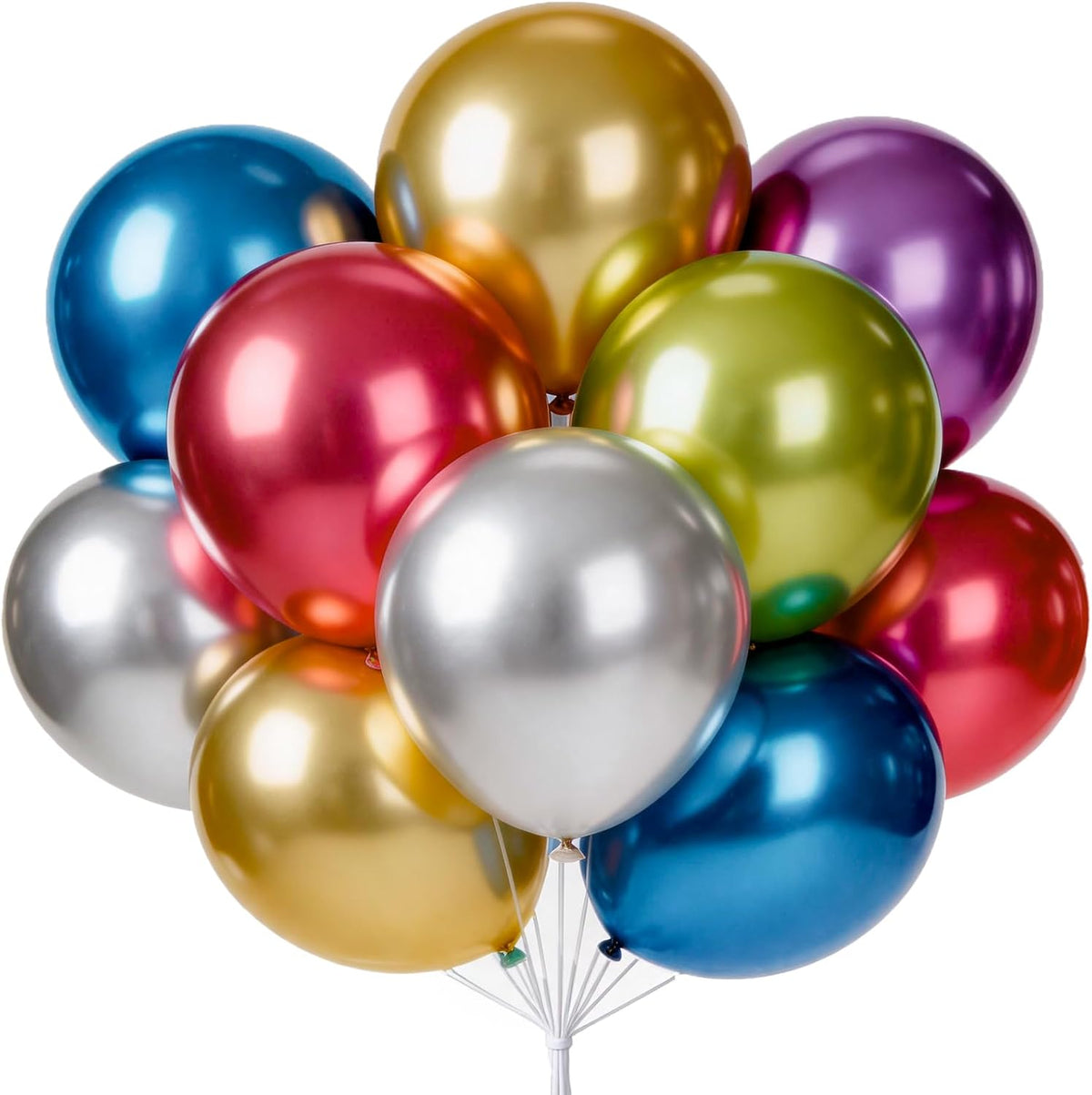 PartyWoo White Balloons 155pcs Matte White Latex Balloons Different - Multi-3454 / 18 inch