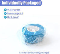 9 Pack 1" x 5 Yards Self Adhesive Bandage Wrap Self Stick Wrap for Ankle, Wrist, Finger, Sports, Breathable Cohesive Vet Tape for Pets (Light Blue)
