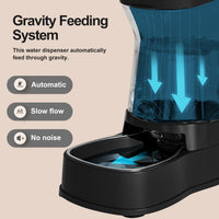 Automatic Dog Water Dispenser, Stainless Steel Bowls Feeder - Black / 1 Gallon - image 2