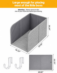 Waterproof Cat Litter Box Enclosure Splash Guard with Removable Mat - Solid Gray / Large - image 3