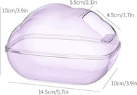 BUCATSTATE Hamster Sand Bath Container Hideout Hamster Toilet with Scoop Set Dust Bath Accessories for small animal,Gerbil,Syrian Hamster,Mouse,Rat (Purple, Medium)