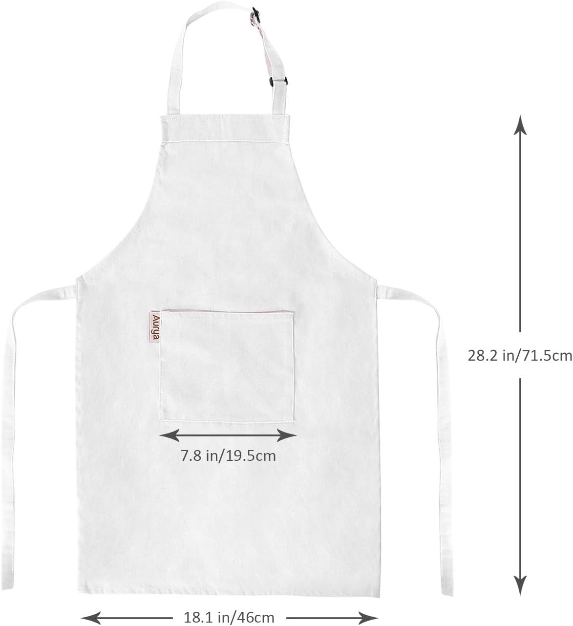Aurya kids apron and chef hat set in light blue with front pocket and adjustable strap - view 22