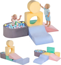 HHH HIKECUCAN 4-piece soft foam climbing blocks for toddlers with built-in ball pit - view 3