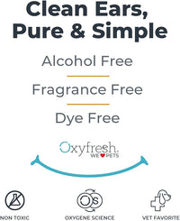 Oxyfresh Advanced Pet Ear Cleaner - Best Dog Ear Cleaner Solution - Helps with Yeast, Wax, Dirt & Itchy Ear Canal - Cleaning, Soothing, & Sting-Free Dog Ear Wash & Cat Ear Rinse 8oz