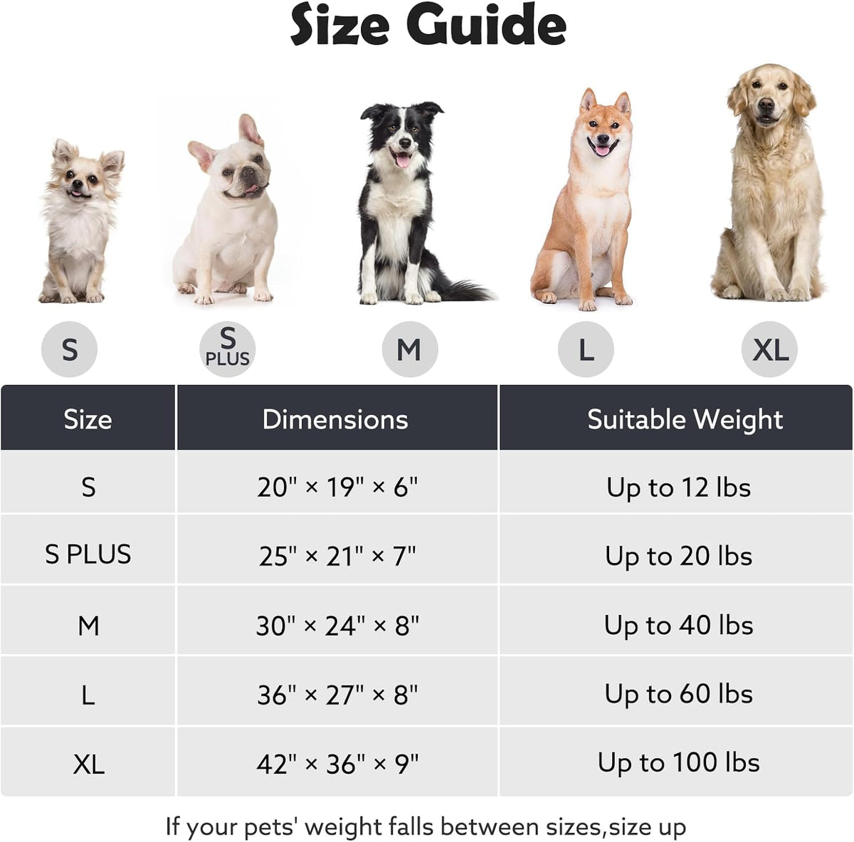 JOEJOY Cute Dog Bed Medium Size Dog - Grey / S PLUS (25"x21"x7") - image 4