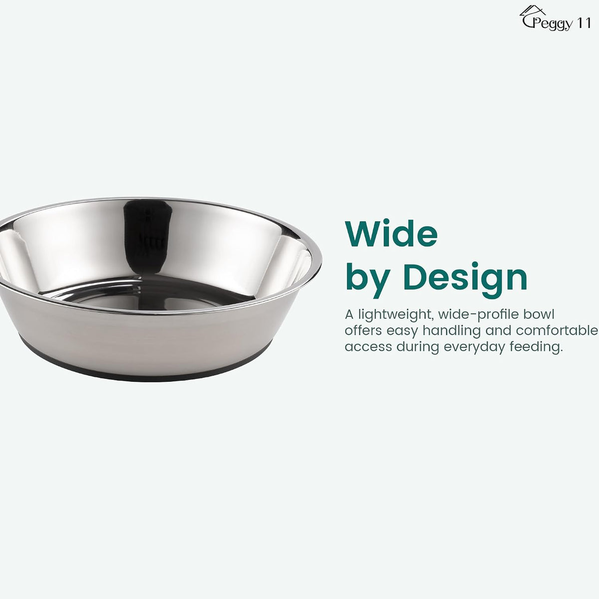 Lightweight Stainless Steel Cat Bowls, 1.8 US Cup Each - 2-Pack / 6 Cup - image 3