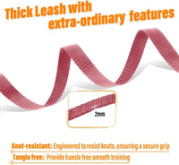 Long Line Dog Training Leash with Padded Handle - 30ft / Pink - image 2
