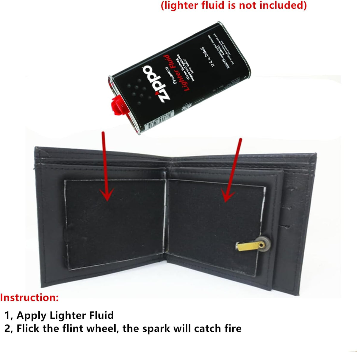 TSY TOOL Magic Trick Fire Flaming Wallet, Leather - image 2