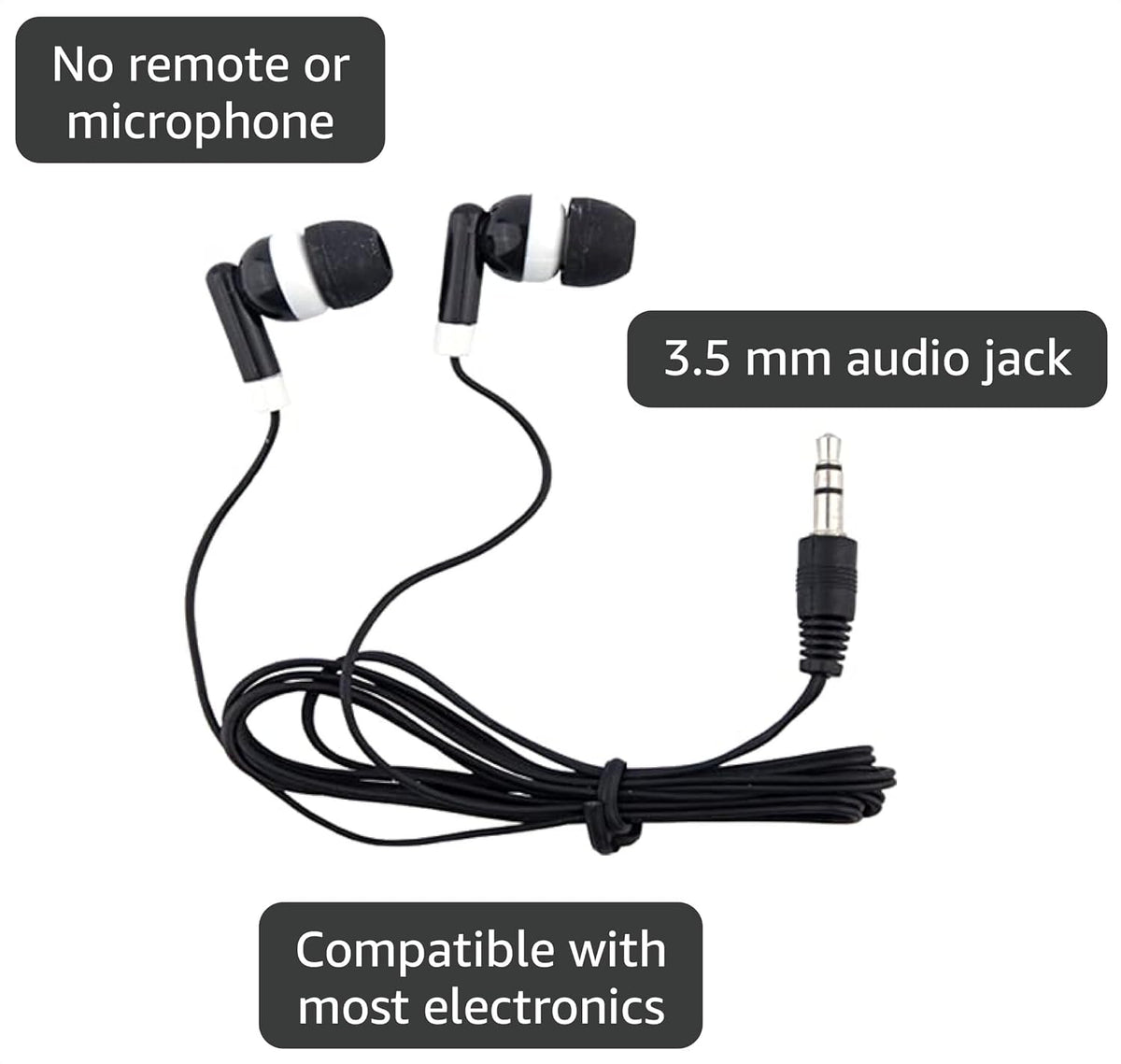 Wjjitan kids bulk earbuds, wired 3.5mm earphones in ten mixed colors - view 7