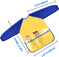 KUUQA Waterproof Children Art Smock Kids Art Aprons – Fun for Kids & Family - Blue, Red, Yellow, Pink / 4 - image 2