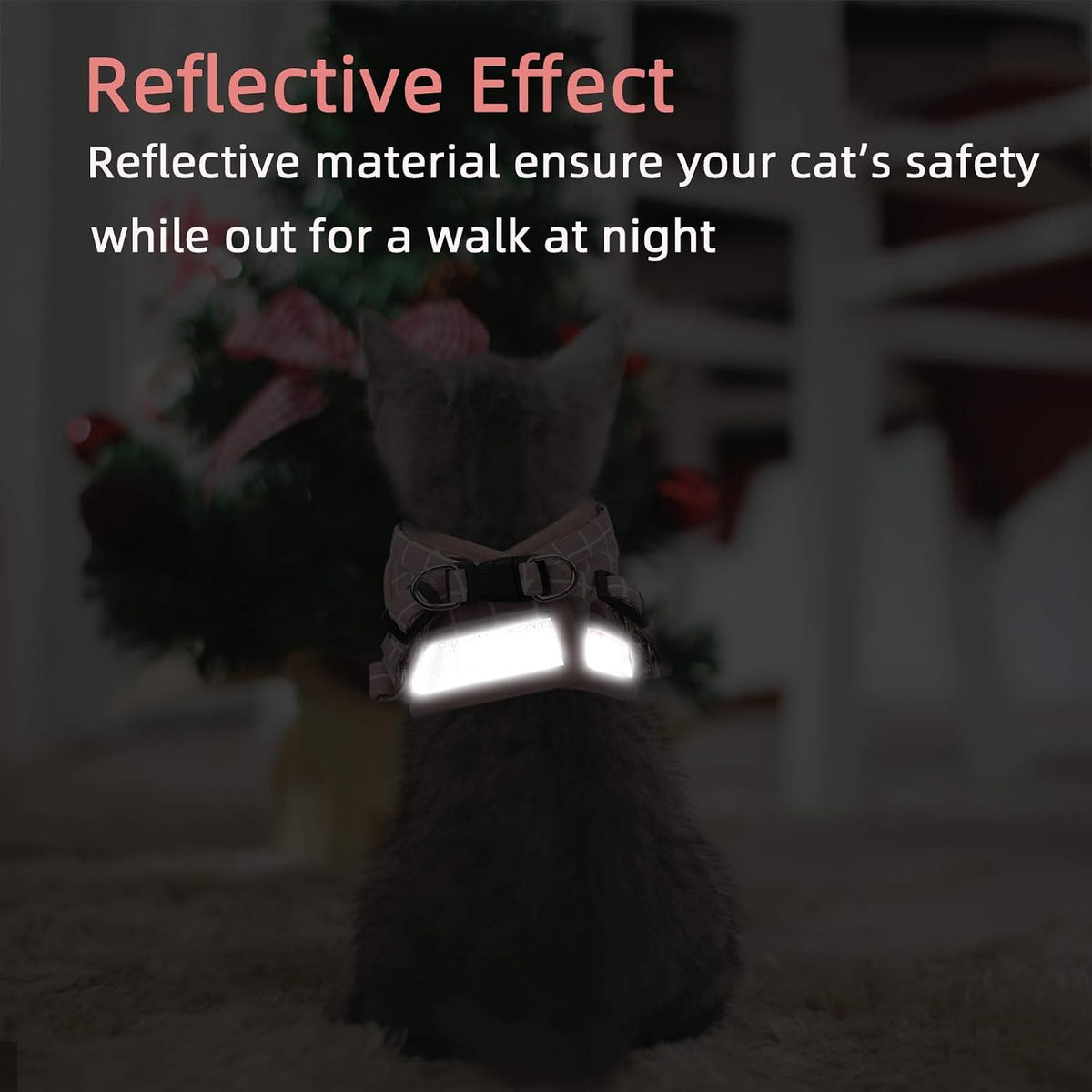 Cat Vest Harness and Leash Set - Pink-pattern / X-Small (Chest: 8"-9") - image 2