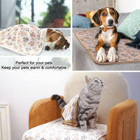MIWOPET 3 Pack Fleece Pet Blankets Warm Bed Throw for Dogs & Cats - Brown/Pink/White / Small(23"*15") - image 2