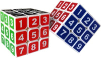 GoodCube stickerless 3x3 sudoku cube with white body and colored numbers - view 3