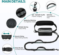 Hands Free Dog Leash for Two Dogs Walking, Running – Essentials for Dogs - Grey-Green / Medium - image 2