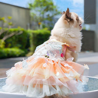 Dog Rainbow Butterfly Princess Dress Summer Thin - M - image 4