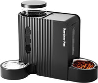 Gravity Automatic Cat Feeder, Water & Food Dispenser Set - Large (0.8 Gallon x 2) / Black
