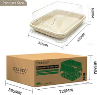 (6-Pack) Disposable Cat Litter Boxes - Low Entry, Shallow for Senior Cats, Easy for Mobility-Challenged Cats, Small Travel Cat Litter Box