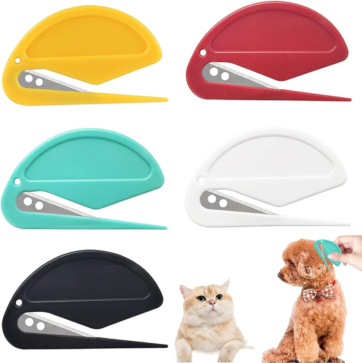 5Pcs Knotting Comb for Cats, Pet Hair Removal Tool