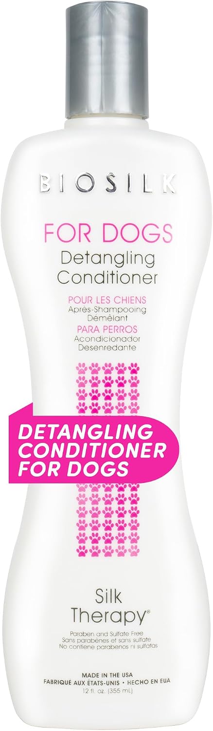 BioSilk for Dogs Silk Therapy Detangling Conditioner - 12 Fl Oz (Pack of 1)