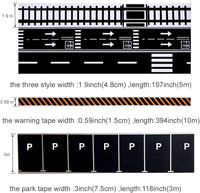 Road Tape for Toy Cars & Trains Black Track 3 Rolls Road Tape 197 - image 3