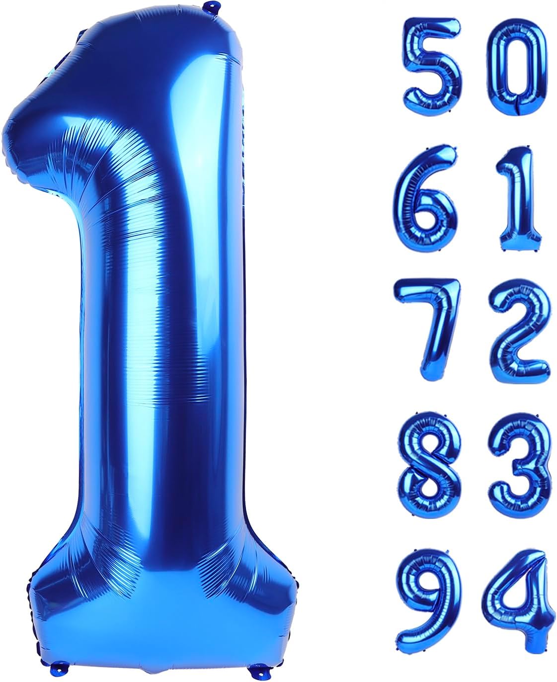 Navy Blue 1 Balloon, Number Balloon 40 Inch - Navy Blue / Number 1
