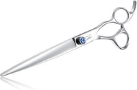 JASON 8" Straight Dog Grooming Scissors Long Pets Grooming Shears Premium Cats Trimming Kit with Offset Handle and a Jewelled Screw Sharp Comfortable
