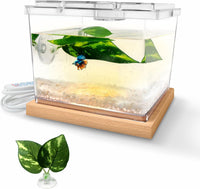 MoonOrange Mini Betta Fish Tank Kit with LED Light Base - Mini Tank Kit 01