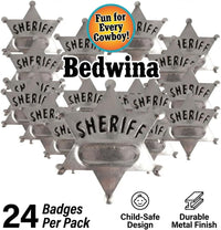 Silver Metal Sheriff Badges Western Cowboy Deputy Star Badges – Fun for Kids & Family - image 4