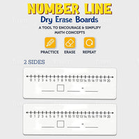 SCRIBBLEDO Dry Erase Number Line Board 12x4 Double Sided 10 Set - 2 Boards - image 3