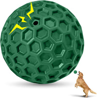 2 Pack Indestructible Squeaky Dog Balls for Aggressive Chewers - Green