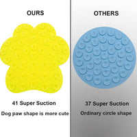 Dog Lick Pad, Dog Feeding Mats Slow Eating Pet Mat with Super Suction for Dogs Licking Peanut - Yellow - image 3