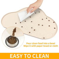 Silicone Pet Placemat for Dogs and Cats - 18.8"L x 11.7"W / Beige - image 4