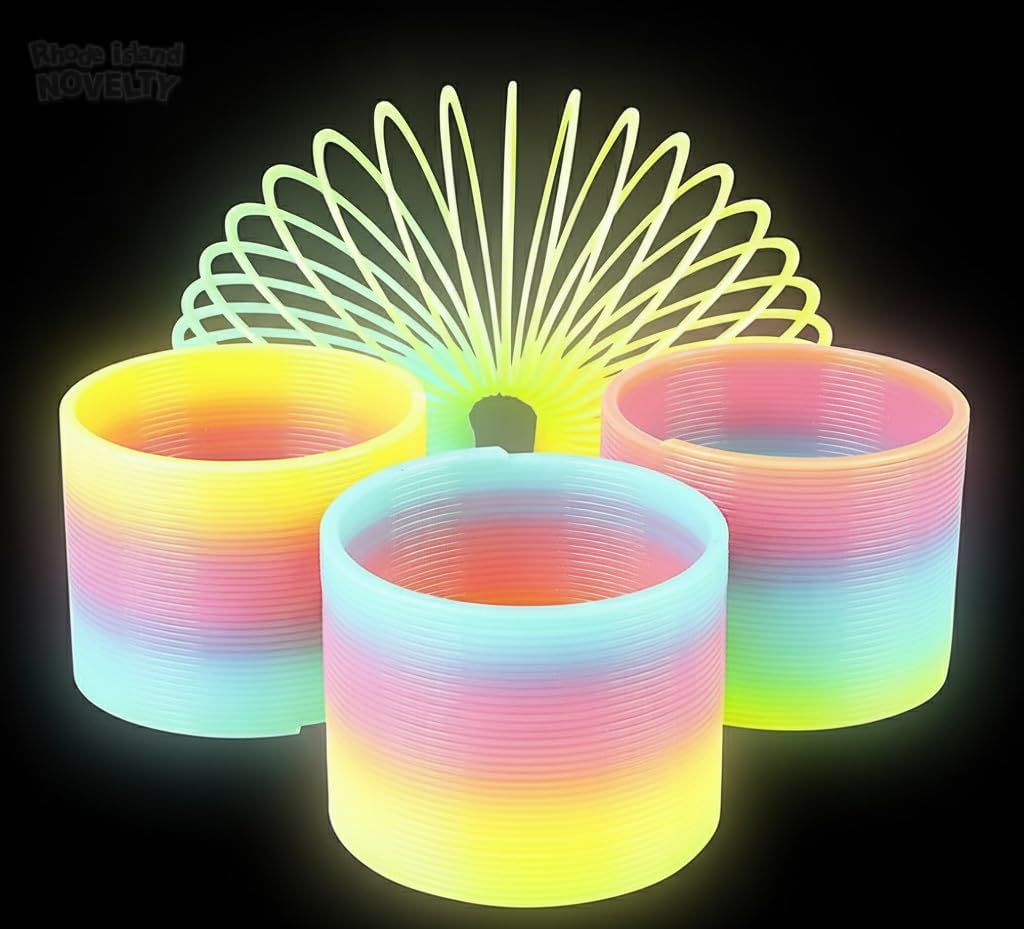 Rhode Island Novelty 3 Inch Glow-in-The-Dark Coil Spring - image 3