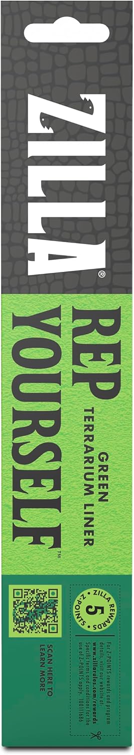 Zilla Reptile Terrarium Bedding Substrate Floor Liner, Green - 9.75" x 19.75" - image 2