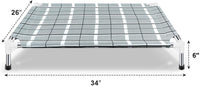 Elevated Dog Bed, Raised Cooling Lifted Dog Cot for Indoor & Outdoor – Essentials for Dogs - Grey / M:34'' x 26'' x 6'' - image 4