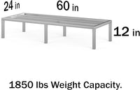 24 in X 60 in. Aquarium Stand | Industrial Style Aluminum Fish Tank Base with Open Frame Design
