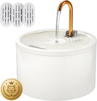 DOOOB Ceramic Cat Water Fountain - White Ceramic Cat Fountain