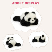 PEACH CAT tuxedo cat stuffed animal, black and white weighted kitten plush - view 15