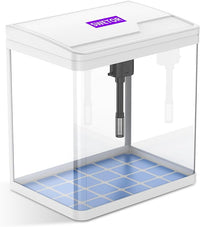 2 Gallon Betta Fish Tank Starter Kit, Self-Cleaning Aquarium with Built-in Filter and LED Light