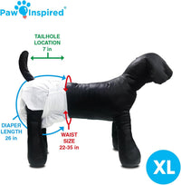 Paw Inspired 32ct Disposable Dog Diapers - X-Large (20 Count) - image 3