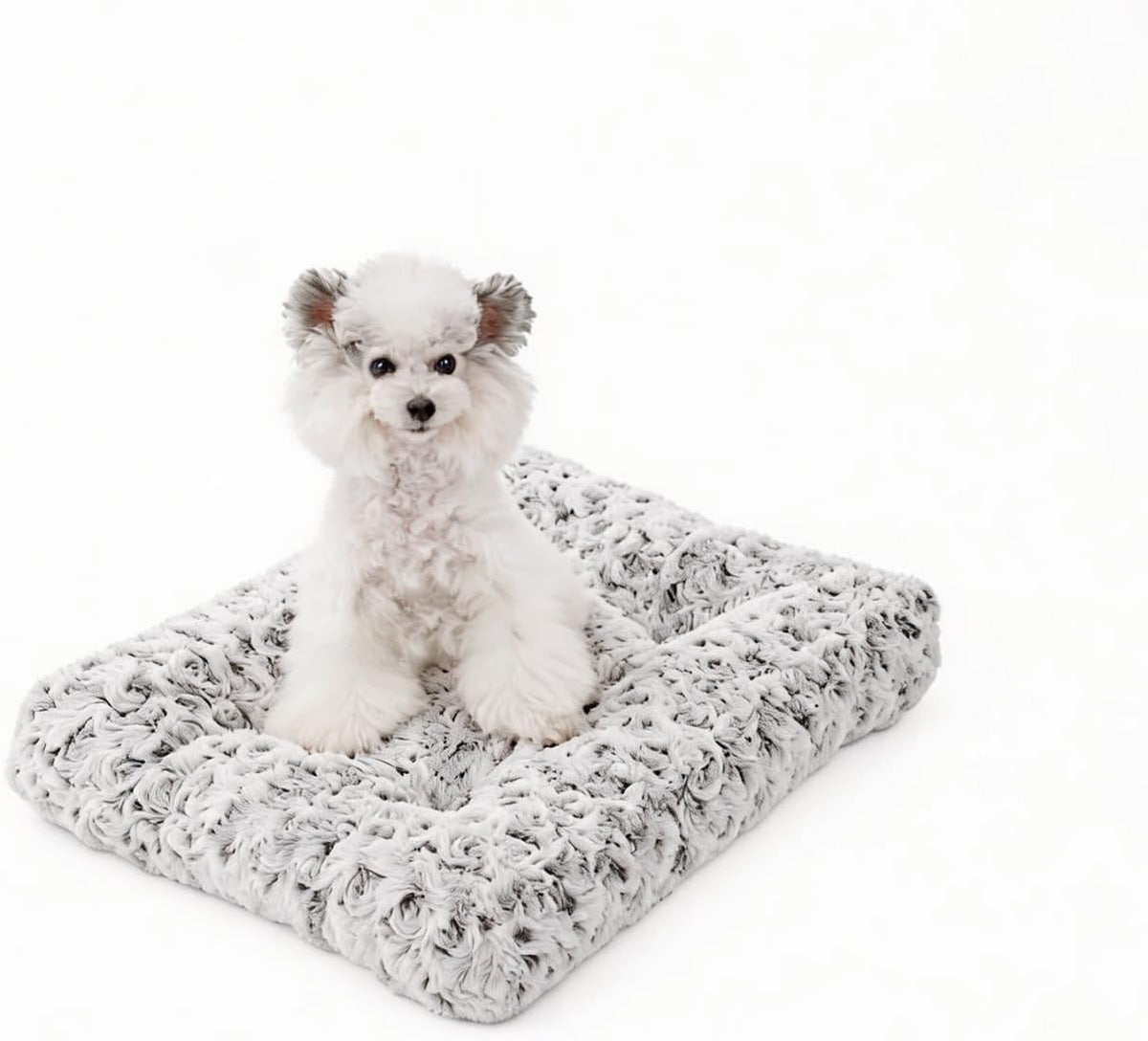 Large Dog Crate Bed Mat, Washable Plush Pad for Large Breeds – Essentials for Dogs - Gray / 23.0" L x 18.0" W x 3.0" Th