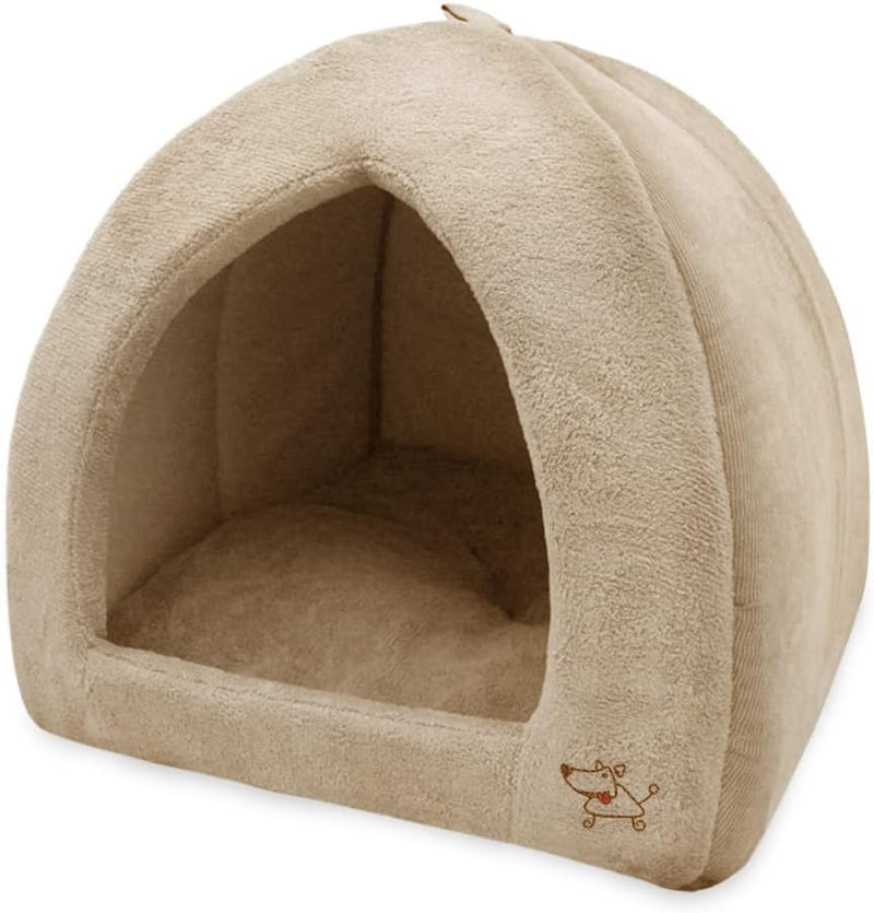 Best Pet Supplies Cat Bed for Indoor Cat - Tan / 19" x 19" x H:19"