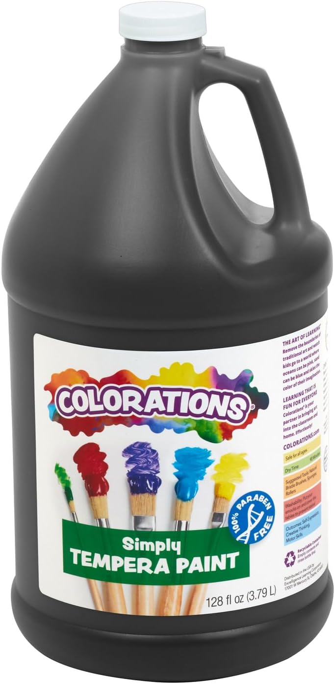 Colorations paraben-free orange tempera paint for kids, 1 gallon container - view 2