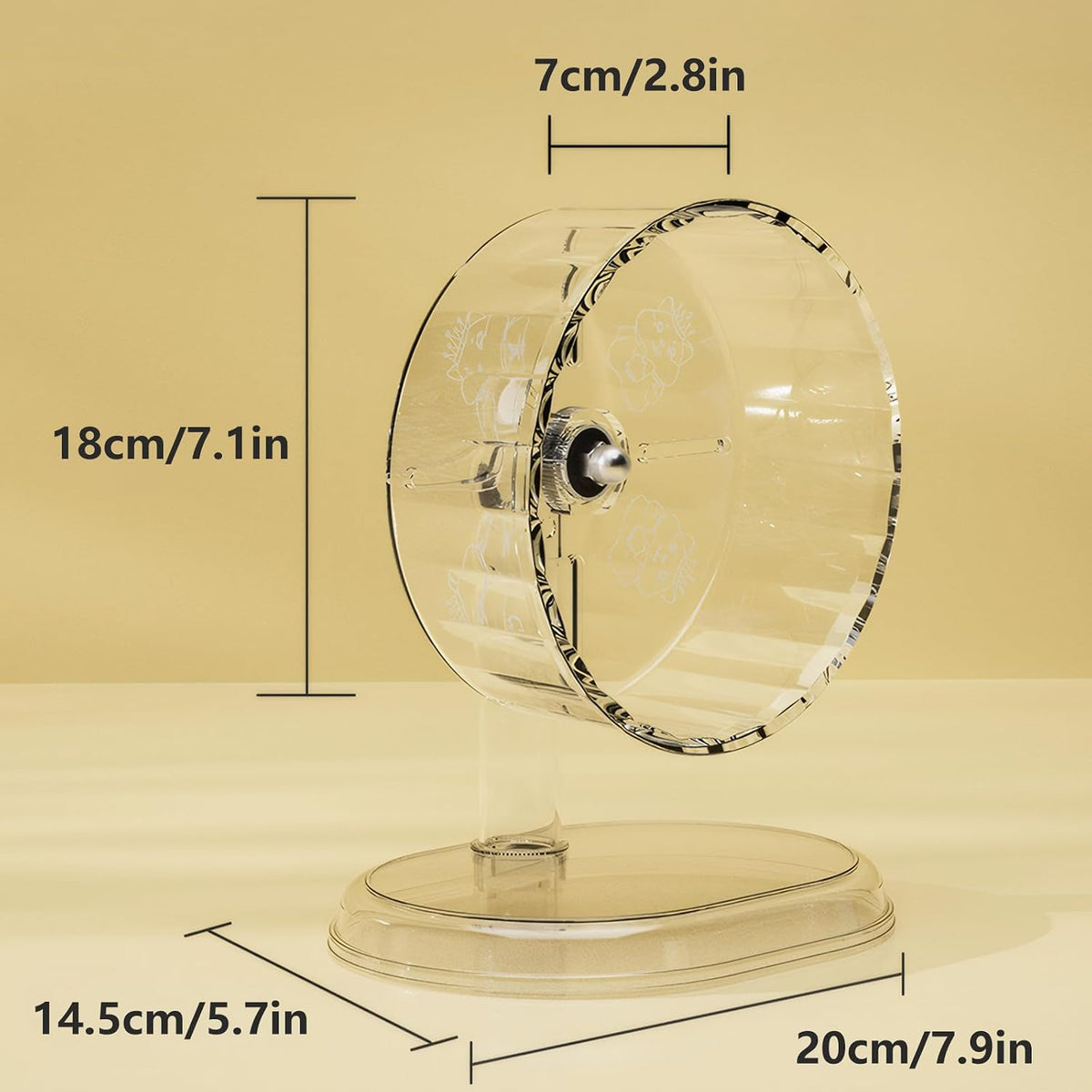 8.3in Gerbil & Hamster Wheel – Essentials for Small Pets - 7.1inch - image 2