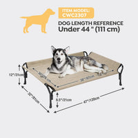 Veehoo Cooling Elevated Dog Bed - Beige Coffee / 47.0"L x 32.0"W x 12.0"Th - image 2