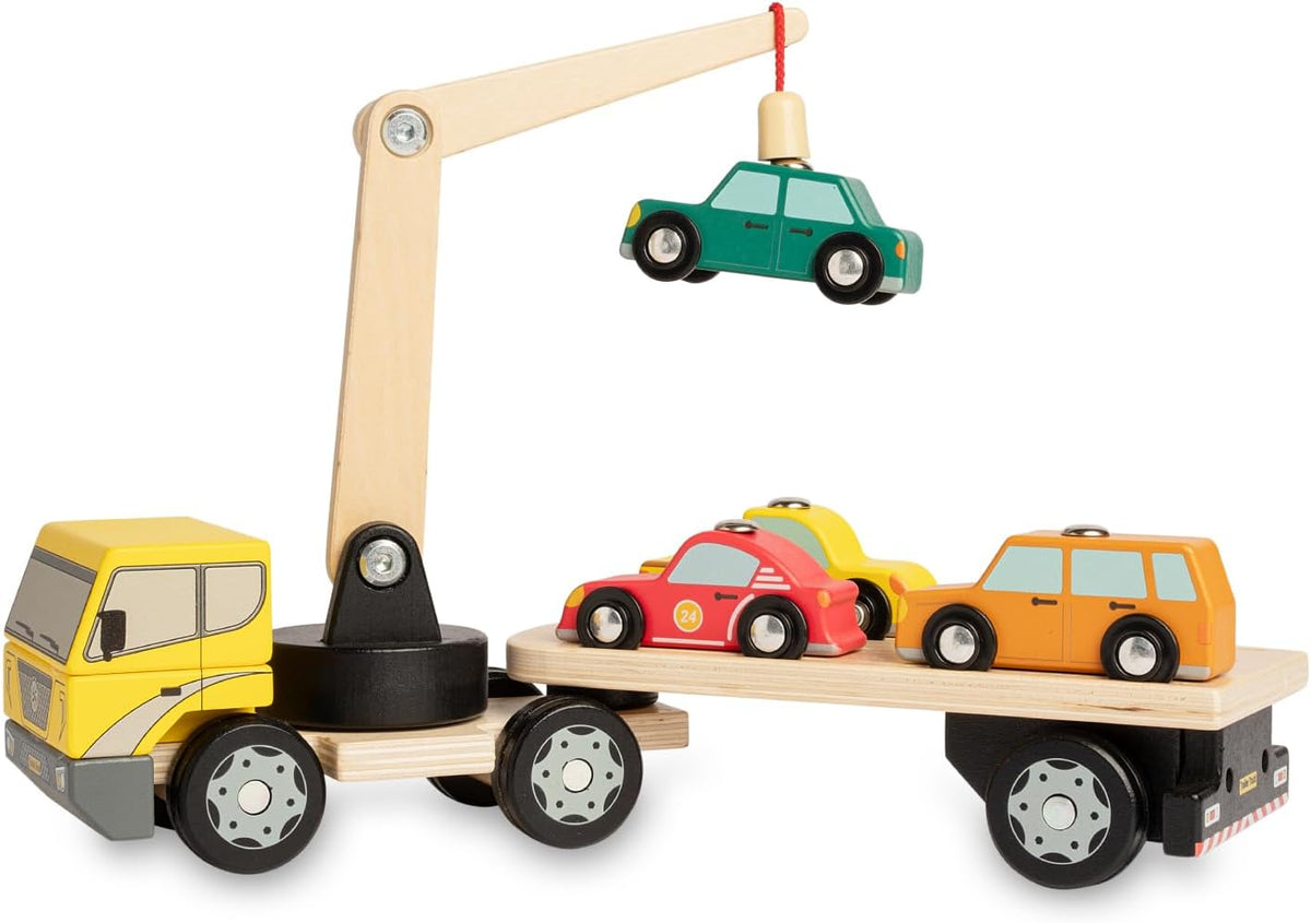 Nene Toys Magnetic Car Loader Wooden Truck for Toddlers Ages 2+ – Fun for Kids & Family
