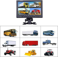 Vehicle Backup Camera Wired Backup Camera 9 Inch 4 Split Monitor with 2 x Front View Cameras 2 x Rear View Cameras with 170° 18 IR Night Vision IP 67,12-35V, Suitable for Trucks,Buses, SUVs,Trailers