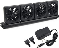 Aquarium Fan 2 3 4 Heads, Aquarium Chillers Cooling Fan Adjustable Fish Tank Cooling Fan with 2 - 4 head