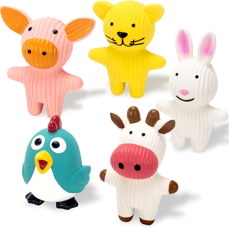 LECHONG 5 Pack Latex Dog Toys for Small Dogs